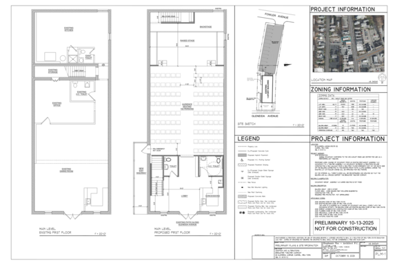 Preliminary floor plans for the new Brewster Theater Company building